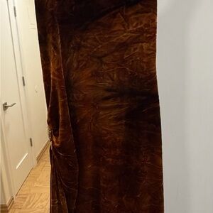 Alexia Admor Brown Velvet Maxi Dress
